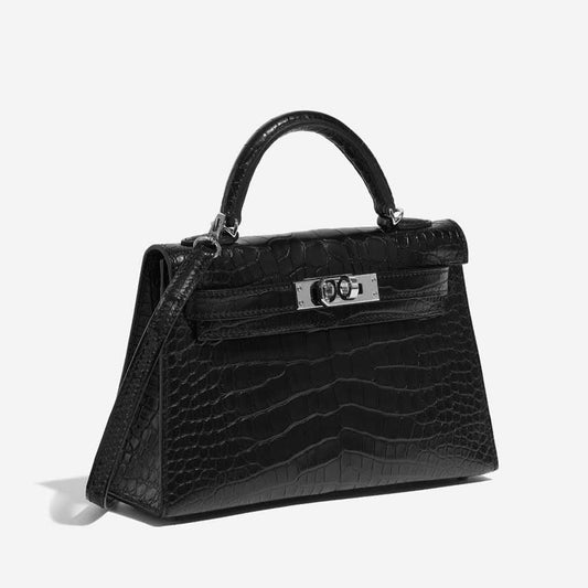 Nelly 19 Noir Caïman Argent