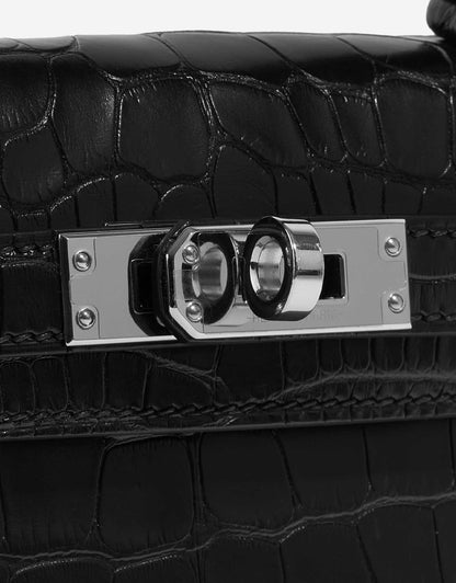 Nelly 19 Noir Caïman Argent