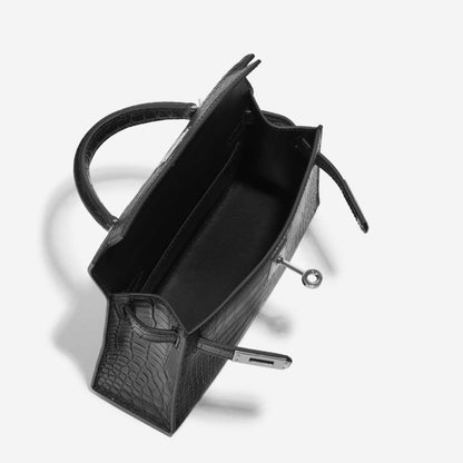 Nelly 19 Noir Caïman Argent